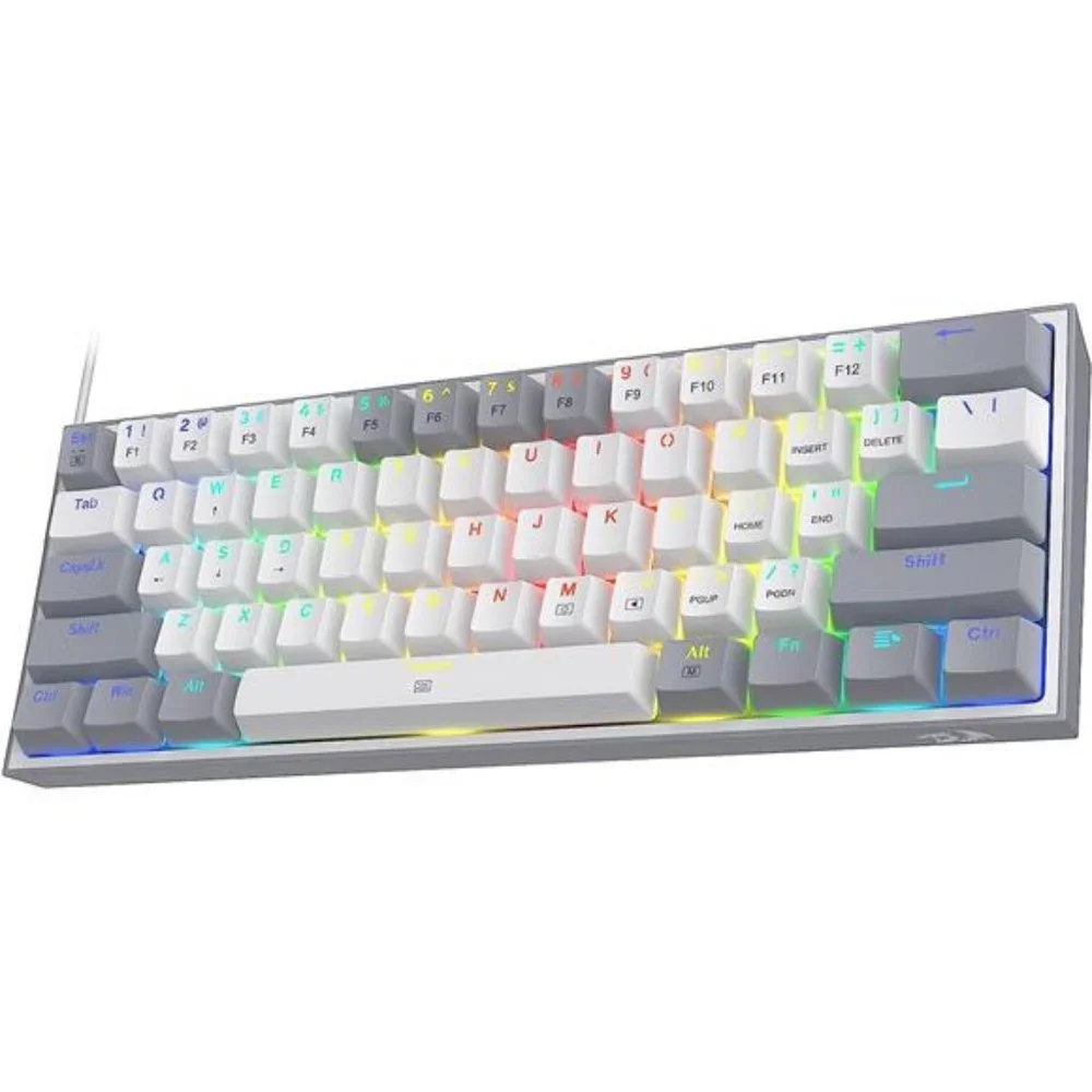 K617 Fizz 60% Wired RGB Gaming Keyboard, 61 Keys Compact Mechanical Keyboard